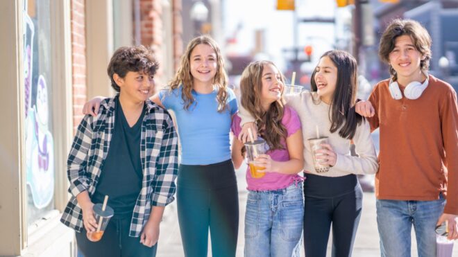 kids hanging out