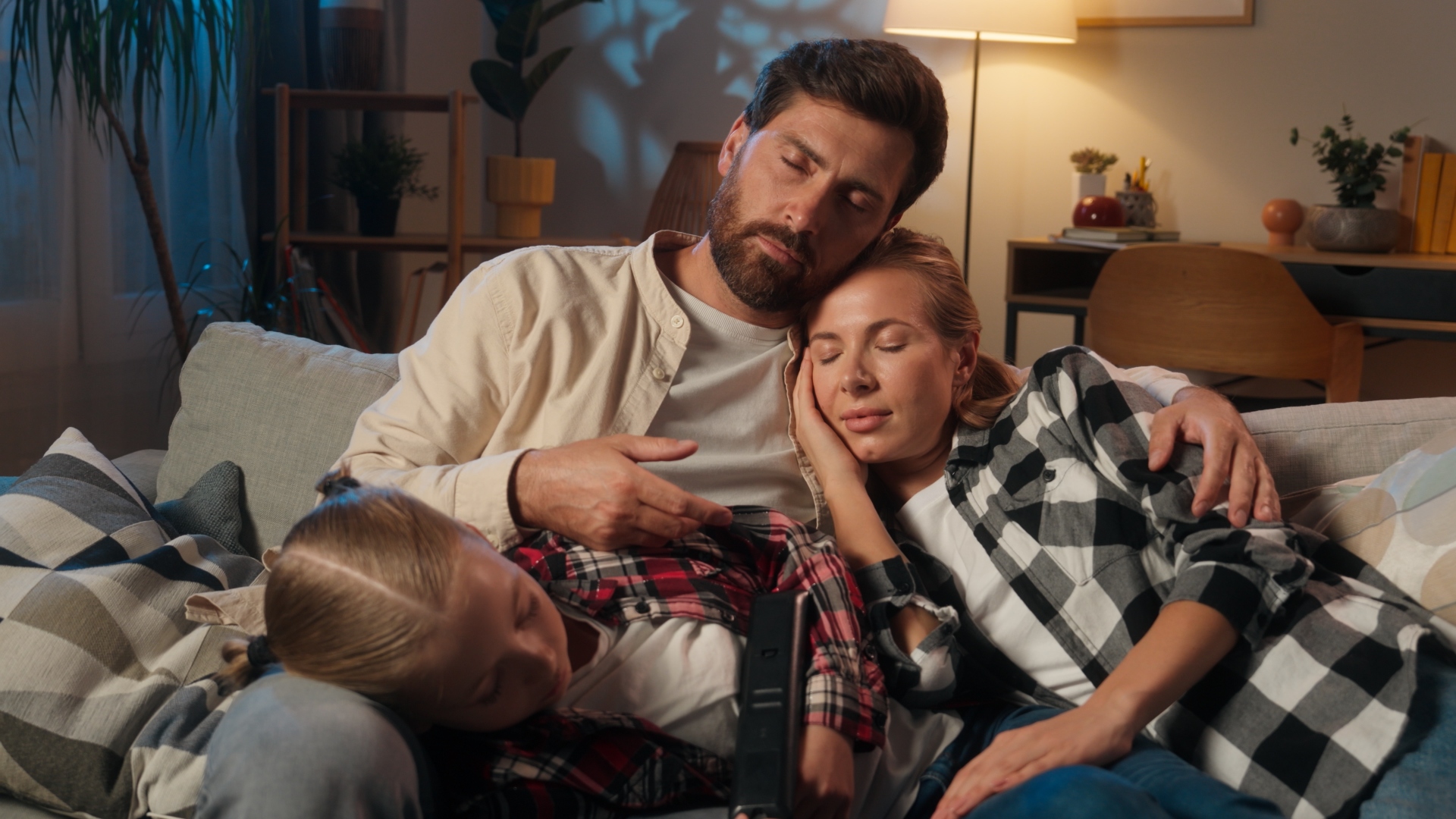 tired family